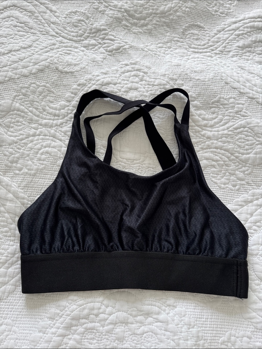 Koral Black Strappy Sports Bra with Double Back Straps